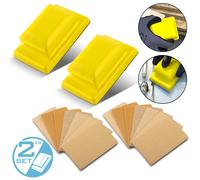 STAHLWERK Hand sanding block sanding block sanding sponge sanding pad set of 2