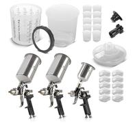 STAHLWERK paint spray gun set 3 x HVLP spray gun nozzles 25 mixing cups 650 ml