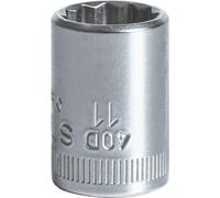 Stahlwille 01030011 40D High Performance Steel Socket, 1/4 inch Drive, 11 mm Size, 23 mm Length, Pack of 10