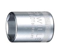 Stahlwille 01410028 40A High Performance Steel Socket, 1/4 Drive, 7/16 inch Size, 23 mm Length, Pack of 10