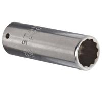 Stahlwille 01640028 40ADL High Performance Steel Socket, 1/4 inch Drive, 7/16 inch Size, 50 mm Length, Pack of 5