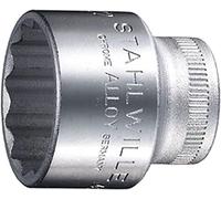 Stahlwille 02410032 45A High Performance Steel Socket, 3/8 inch Drive, 1/2 inch Size, 30 mm Length, Pack of 10