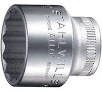 Stahlwille 02410042 45A High Performance Steel Socket, 3/8 inch Drive, 13/16 inch Size, 34 mm Length, Pack of 5