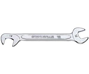 Stahlwille 40461515 Electric 12a Double Open Ended Spanner, Small, 15/64 inch Opening, 78 mm Length, Pack of 10