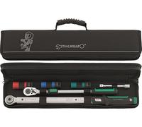 STAHLWILLE 750NR/516/3/1 NDE Torque Wrench Set Car 6 Pieces | 1/2 Inch, 40-200 N·m | Telescopic Ratchet, Socket Wrench 17, 19, 21 mm + Extension | Made in Germany - Best Tools Never Die Edition