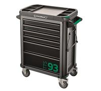 STAHLWILLE 93/6 A Workshop Trolley, 6 Drawers, Secure Thanks to Central Locking and tilt Protection, Durable Plastic Storage Plate