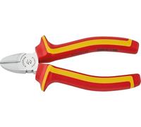 STAHLWILLE VDE Side Cutters 140 mm, Chrome-Plated | for Cutting Cables as Well as Soft and Hard Wires, Also Piano Wire | 2-Component Handles VDE Insulated up to 1,000 V