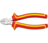 STAHLWILLE VDE Side Cutters 160 mm Chrome-Plated | for Cutting Cables as Well as Soft and Hard Wires, Also Piano Wire | 2-Component Handles VDE Insulated up to 1,000 V