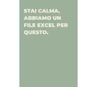 Stai calma. Abbiamo un file excel per questo. - Taccuino divertente per appunti e idee | Quaderno simpatico da ufficio: Taccuino divertente per ... amici e amiche | Umorismo da ufficio
