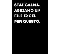 Stai calma. Abbiamo un file excel per questo. - Taccuino divertente per appunti e idee | Quaderno simpatico da ufficio: Taccuino divertente per ... amici e amiche | Umorismo da ufficio