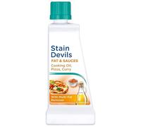 Stain Devils Fat and Sauces 50ml - with Pigment Remover - Cooking Oil, Pizza, Curry Stain Remover Gental on Colours & Fabrics