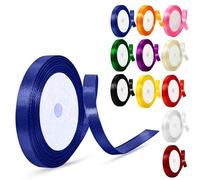 Stain Fabric Ribbons Laces 6mm for Gift Wrapping Crafting Balloons Sewing Bouquets Bows Hair Ties Car Cake Christmas Party Decoration (Navy Blue)