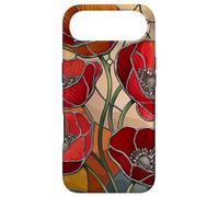 Stain Glass Flowers Vibrant Red Poppy Design Case for iPhone Air