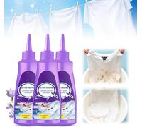 Stain Remover for Clothes, Active Enzyme Laundry Clothing Stain Remover Collar Stain Removal Spray, Aundry & Cleaning White Shirt Garment Stubborn Stain Cleaner Oil Remover (3 Pcs, 120ml)
