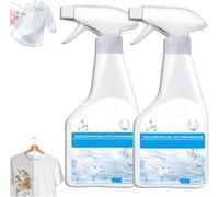 Stain Remover Spray, a laundry detergent emulsifier, removes food, grease, and coffee stains from clothes, underwear, and fabrics without water. Leaves a refreshing scent