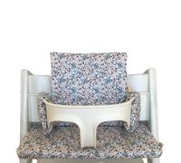 Stain Resistant Cushion for High Chair Compatible with Tripp Trapp® Blue Flowers