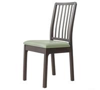 Stain Resistant Dining Chair Cover in PU Leather Elastic Straps for Non Slip Fit, Protects Against Spills (green)