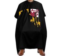 Stain Resistant Hair Colouring Cape, Flag Map of Maryland, Salon Gowns Professional Salon Cape for Women Coloring Haircut