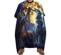 Stain Resistant Hair Colouring Cape, Tribal Wolf Song Native American, Barber Hairdresser Capes Adjustable Salon Cape for Salons Family Men