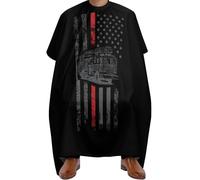 Stain Resistant Hair Cutting Cape, Thin Fire Firefighter Line Flag, Haircut Apron Gown Anti-static Barber Cape for Men Salons Women