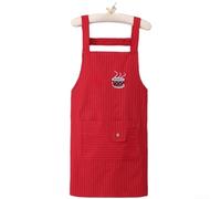Stain Resistant Sleeveless Apron for For women Using 100% Cotton Fabric to Support Comfort During Extended Wear (Bright Red)