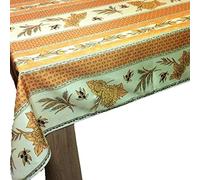 Stain-Resistant Tablecloth Bee Sunflower Design - Rectangular or Round - Various Sizes - Non-Iron-Resistant, Easy Care - Provencal Style for Kitchen and Garden (Yellow, 240 x 150 cm)