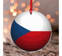 Stained Acrylic Window Hanging Czech Republic Ornament Keepsake City Flag Souvenir International Pendant National Country Flags Sailor Sailing Decor for Bathroom Office Transparent Keepsake