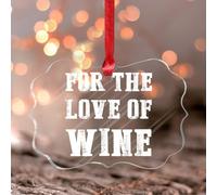 Stained Acrylic Window Hanging For The Love of Wine Wall Art Panel Valentine Romantic Love Quote Souvenir Valentine's Gifts for Husband Wife Boyfriend Girlfriend Wall Art Decor for Home