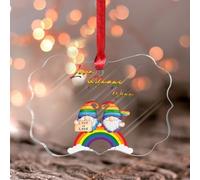 Stained Acrylic Window Hanging LGBTQ Love Always Wins Window Hangings Colorful LGBTQ Elf Dwarf Bauble LGBT Bisexual Transgender Asexual Decor Wall Art for Kitchen Livingroom Office Keepsake