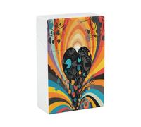 Stained Fantasy Glass Cigarette Case Stylish Lightweight Pocket Holder Case for Smoke Waterproof Cigarette Dispenser Cigarettes Accessories for Outdoor Camping Hiking