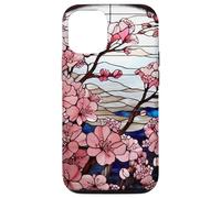 Stained Glass Aesthetic Cherry Blossoms Flower Case for iPhone 12/12 Pro