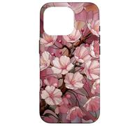 Stained Glass Aesthetic Cherry Blossoms Flower Case for iPhone 16 Pro