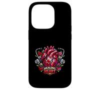 Stained Glass Anatomical Heart Stethoscope Art Case for iPhone 14 Pro