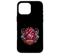 Stained Glass Anatomical Heart Stethoscope Art Case for iPhone 16 Pro Max