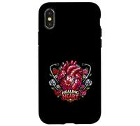 Stained Glass Anatomical Heart Stethoscope Art Case for iPhone X/XS