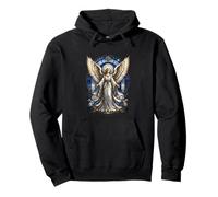 Stained Glass Angel Christian Religious Art Guardian Pullover Hoodie