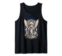 Stained Glass Angel Christian Religious Art Guardian Tank Top
