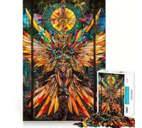 Stained Glass Angel Jigsaw Puzzles for Teenagers 1000 Piece Mind Skill Toy Simple Fun Design Assembly Memorable Gift 38x26cm