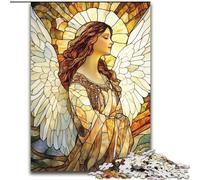Stained Glass Angel Jigsaw Puzzles for Teenagers 1000 Pieces, for Age 14+ Fun Games Fun Activities at Home, Birthday Gifts, Travel Gifts (size 26x38cm)