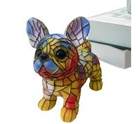 Stained Glass Animal Lamp | Vintage Cat Table Lamp | Animal Art Night Light | Handmade Resin LED | 3D Cute Pet Light for Living Room Bedroom Home Decor