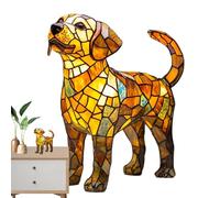 Stained Glass Animal Lamp | Vintage Cat Table Lamp | Animal Art Night Light | Handmade Resin LED | 3D Cute Pet Light for Living Room Bedroom Home Decor