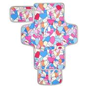Stained Glass Anime Heart Valentine Reusable Changing pad Portable with Tissue Pocket Portable Changing pad for Baby Lightweight & Foldable Changing Station cambiadores de pa?ales para Bebes