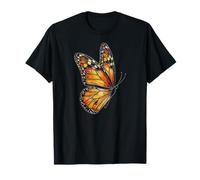 Stained Glass Art Style Monarch Butterfly T-Shirt