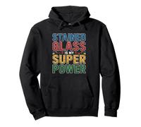 Stained Glass Art Superpower Identity Badge Hobby Artist Pullover Hoodie