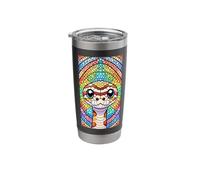 Stained Glass Ball Python Dog Stainless Steel Insulated Tumbler