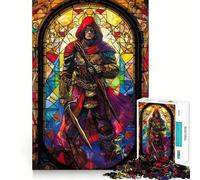 Stained Glass Battle Mage 1000 Piece Jigsaw Puzzle for Teenagers Smart Toy Bonding Time Accurate Cut Art Collection Piece 38x26cm
