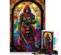 Stained Glass Battle Mage 1000 Pieces Jigsaw Puzzles for Adults Thought Toy Calming Play Precise Edge Heartfelt Gift 38x52cm