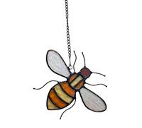 Stained Glass Bee Ornament Window Hanging Suncatcher Home Decor, Birthday Gifts for Mom, Women, Mother's Day, Birthday, Christmas, Butterfly Lovers, or Housewarming Gift