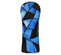 Stained Glass Black Blue Golf Club Head Covers Headcovers with Number Tags for Woods and Driver Fairway Hybrid 1 Piecing