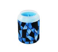 Stained Glass Black Dreamy Blue Reusable Mud Paw Clean Station Soft Silicone Brush Pets Grooming Supplies for Small Medium Large Breed Dogs, Cats